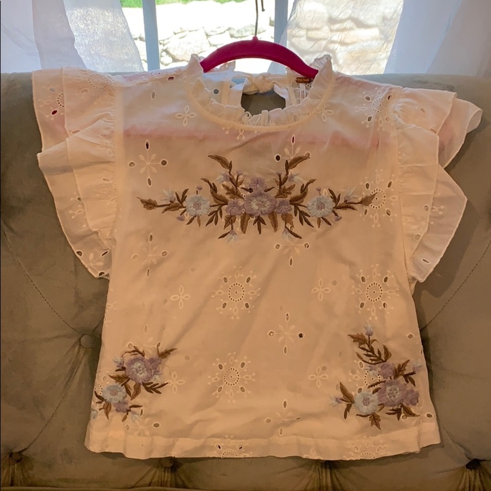 Embroidered Free People Blouse